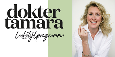Op de afbeelding Tamara de Weijer met de tekst dokter Tamara leefstijlprogramma.
